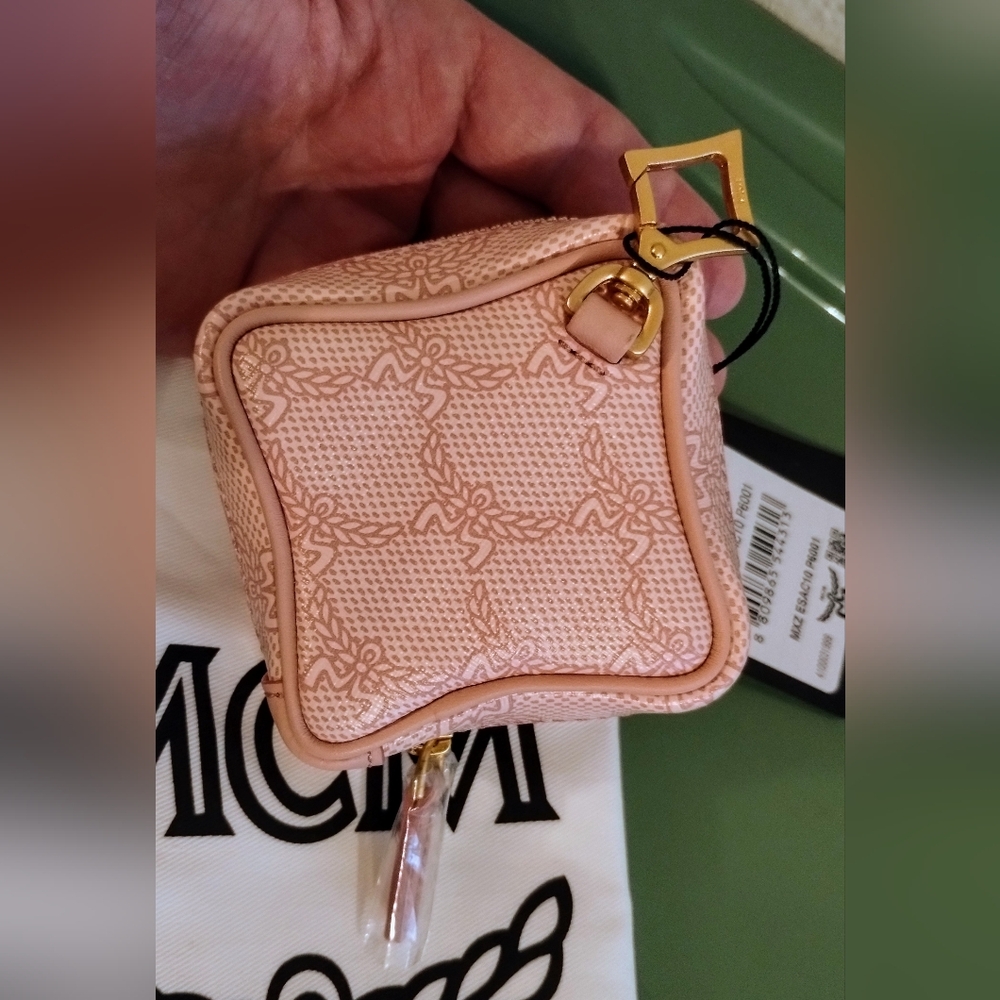 MCM Pink Bag Charm Coin Pouch NWT - Picture 5 of 8